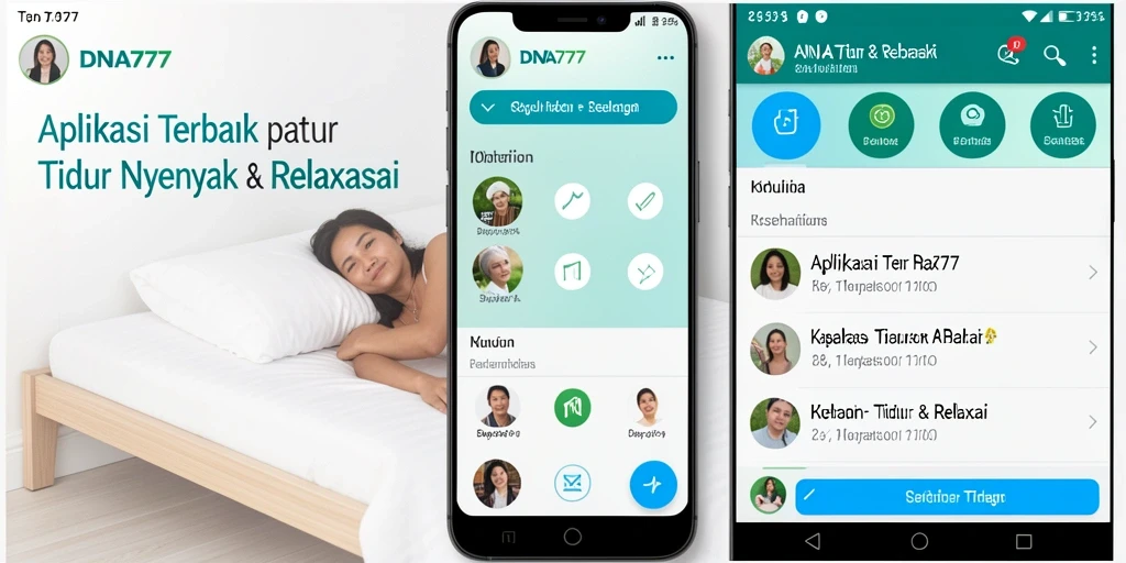 Tampilan antarmuka DNA777 yang menenangkan untuk tidur dan relaksasi.