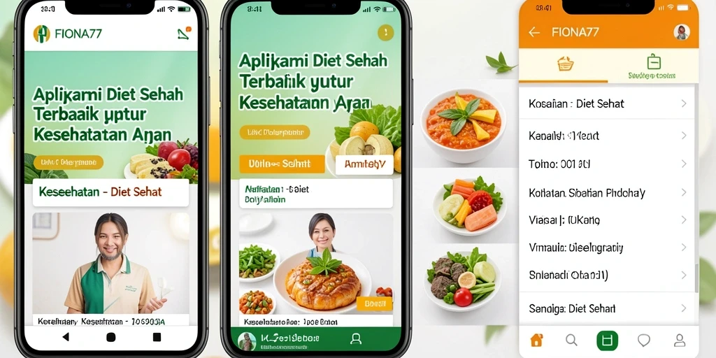 Antarmuka FIONA77 yang intuitif dan ramah pengguna untuk diet sehat.