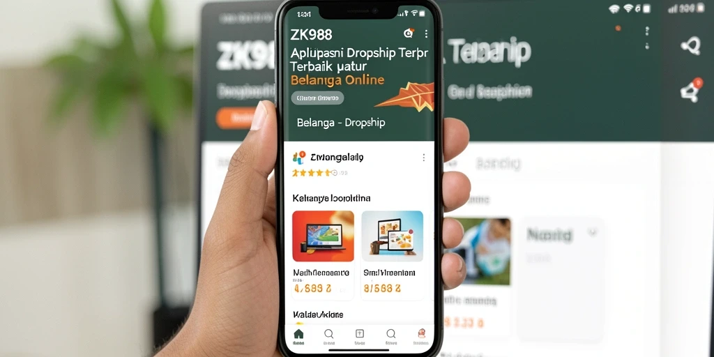 Tampilan antarmuka ZK988 yang memudahkan pengguna untuk dropship.